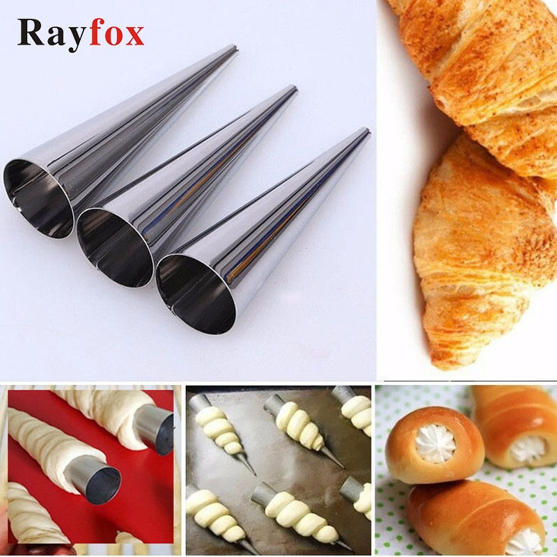 5Pcs/lot Baking Tools For Pastry Cake Mold Roll Spiral Baked Croissants Kitchen Accessories Christmas Party Cookie Home Gadget