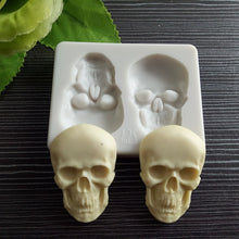 Load image into Gallery viewer, 3D Skeleton Head Skull Silicone DIY Chocolate Candy Molds Party Cake Decoration Mold Pastry Baking Decoration Tools
