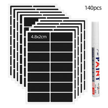 Load image into Gallery viewer, 48Pcs/Set Waterproof Chalkboard Kitchen Spice Label Stickers Home Jars Bottles Tags Blackboard Labels Stickers With Marker Pen
