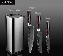 Load image into Gallery viewer, XITUO Kitchen Chef Set Knife Stainless Steel Knife Holder Santoku Utility Cut Cleaver Bread Paring Knives Scissors Cooking Tools
